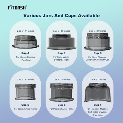 ABS PC Fitdash Combinación recargable multifunción Smart Cupping Cups eléctricos Terapia