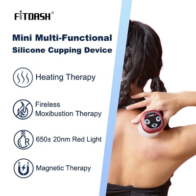 Fitdash Conjunto de ventosas reutilizables de masaje de raspado avanzado Ventosas para terapia de luz roja