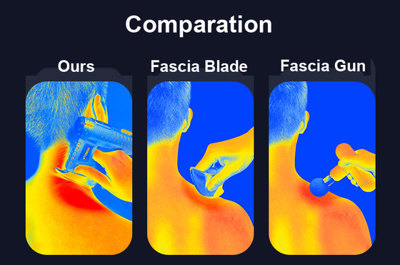 Tipo C de terapia térmica equipo de masaje eléctrico con cuchillo de fascia y Gua Sha infrarrojo