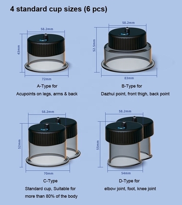 Masajista de terapia de ventosas inteligente con carga USB Fuerza de succión de alrededor de -10 kPa -60 kPa
