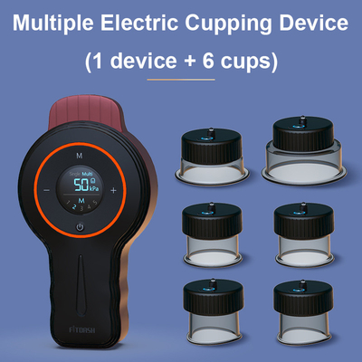 Control de botón 3.7V/1800mAh Dispositivo electrónico de ventosas Masajista con terapia de luz roja