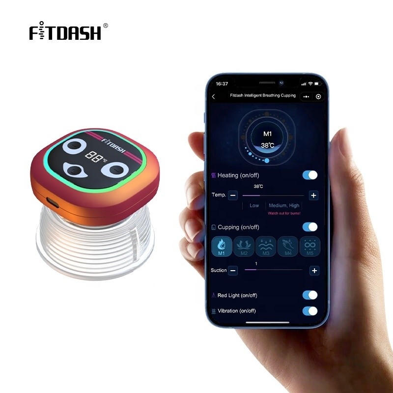 Fitdash Smart Cupping Therapy Massage con modo de potencia tipo C 62*62*58mm Tamaño del producto