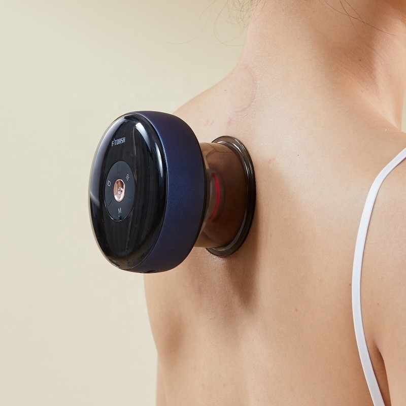 94*94*72mm Fitdash Instrumento de masaje de ventosas de respiración inteligente con modo de alimentación tipo C